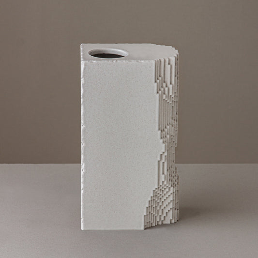 Voxel Block Vase / White