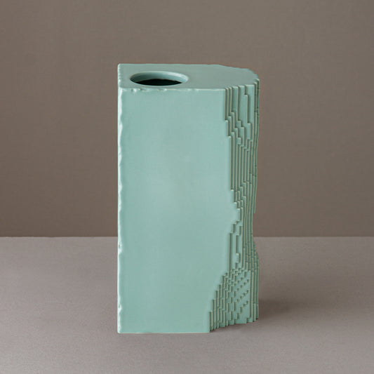 Voxel Block Vase / Green