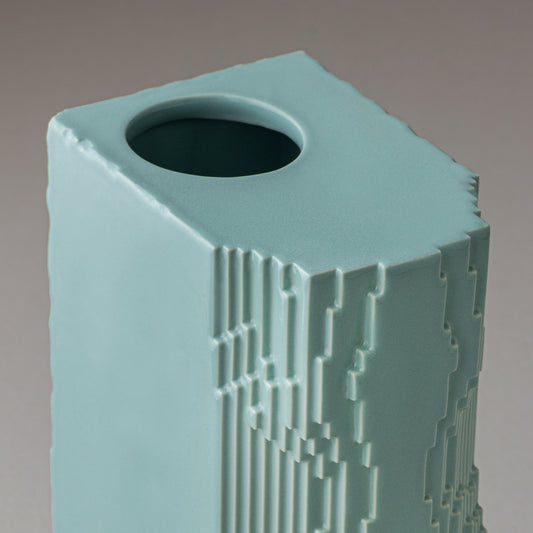 Voxel Block Vase / Green