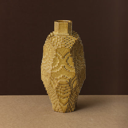 Vase Voxel high / Iron Brown