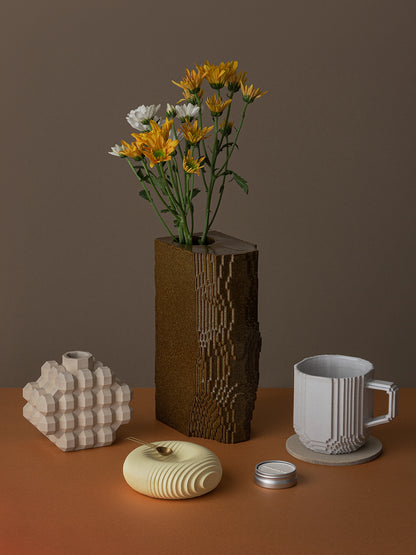 Voxel Block Vase / White