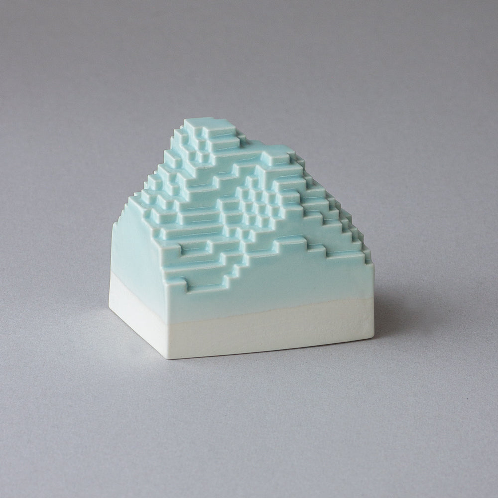 Voxel Piece (L) / White clay × Green