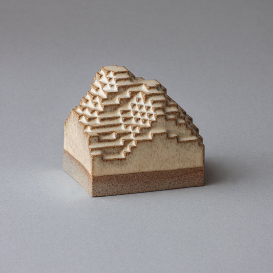 Voxel Piece (L) / Brown clay × Latte Brown
