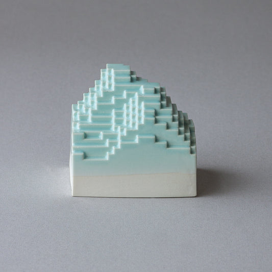 Voxel Piece (L) / White clay × Green
