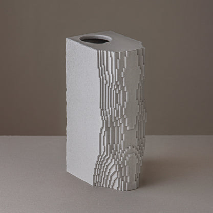 Voxel Block Vase / White