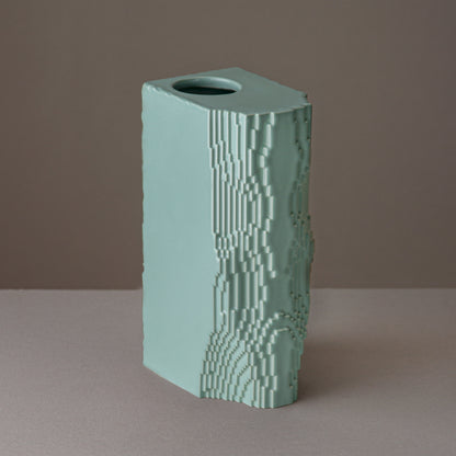 Voxel Block Vase / Green