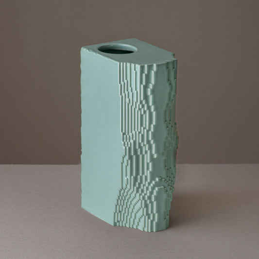 Voxel Block Vase / Green