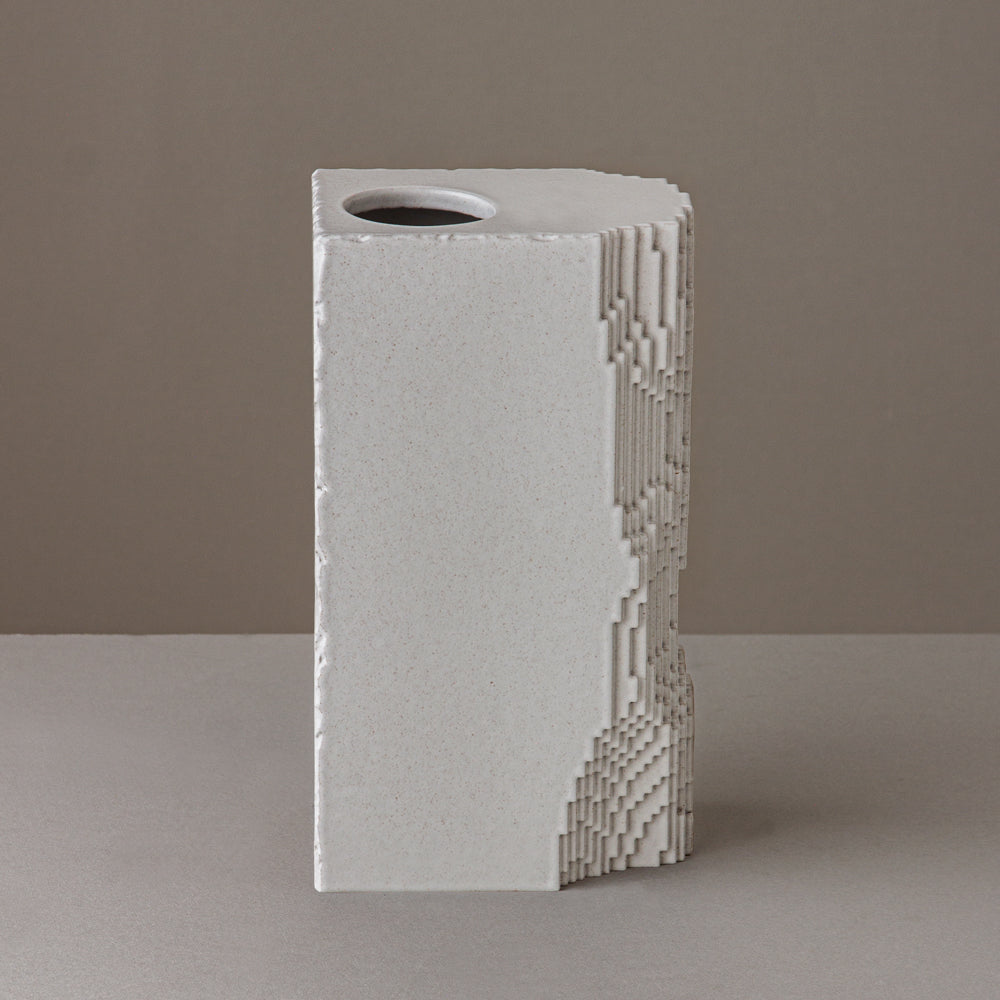 Voxel Block Vase / White