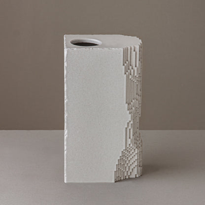 Voxel Block Vase / White