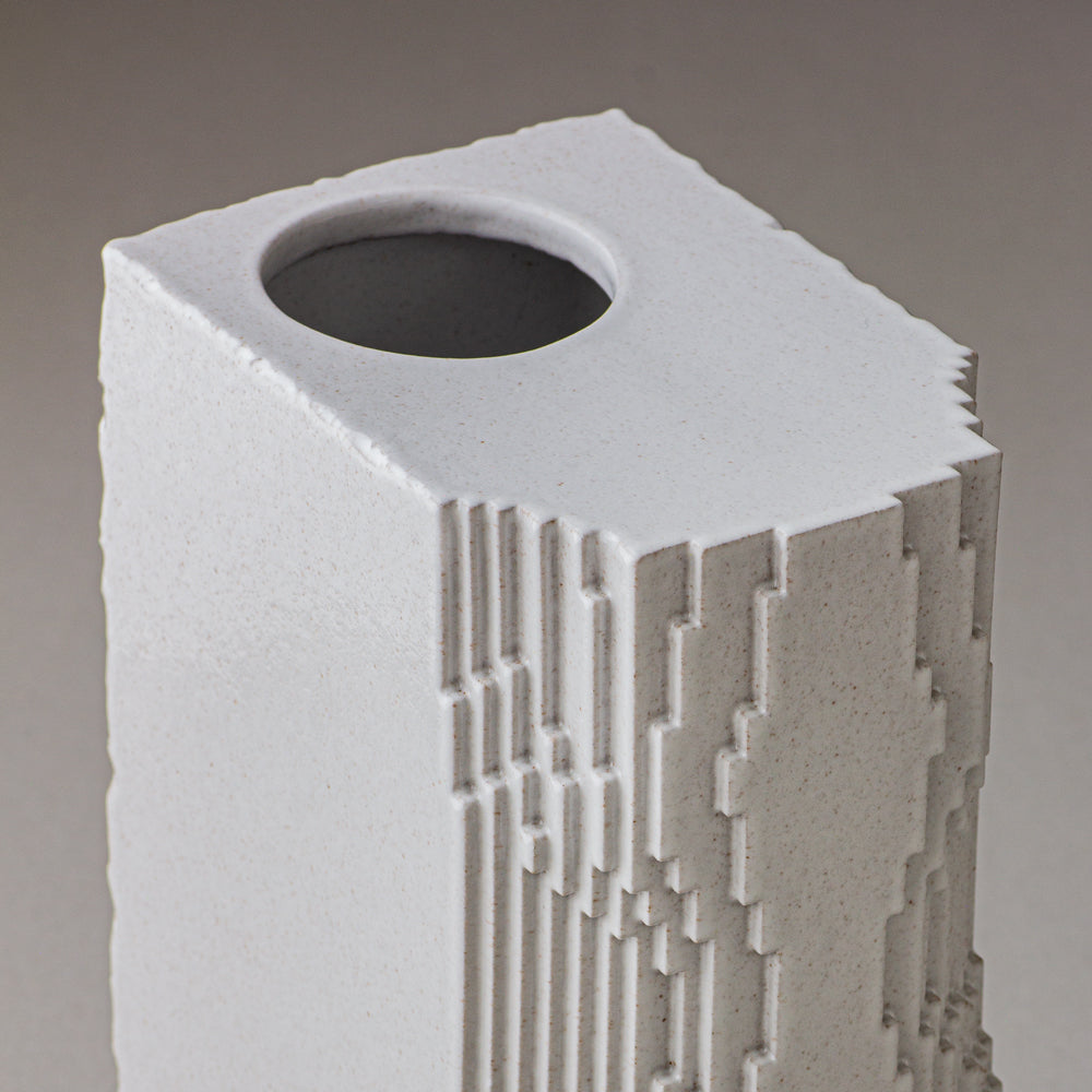 Voxel Block Vase / White