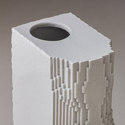 Voxel Block Vase / White
