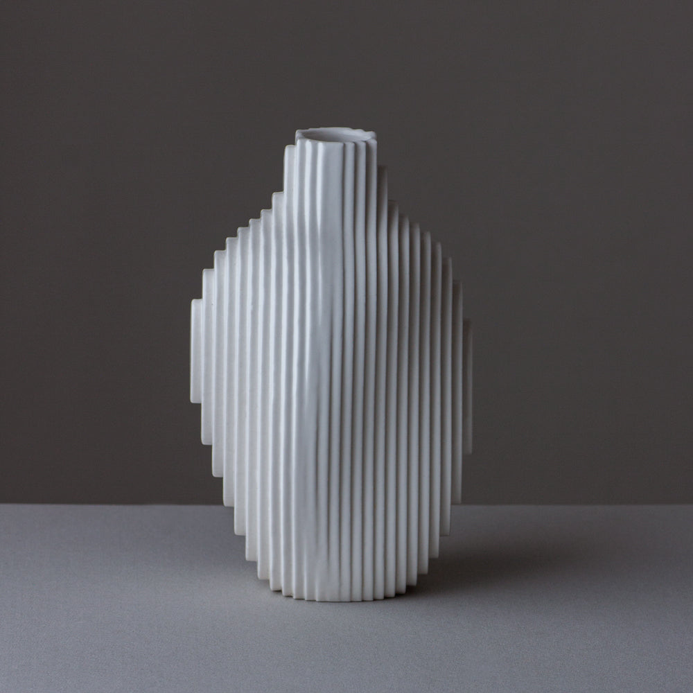 Vase Layer high /  Glossy White