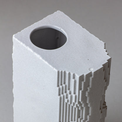 【Seconds】Voxel Block Vase / White
