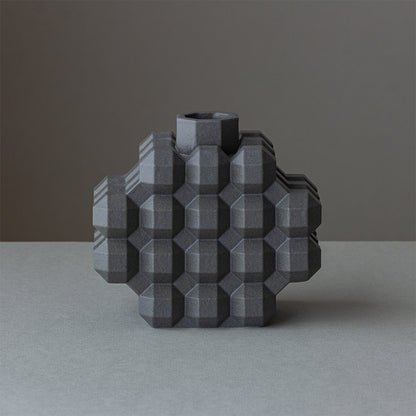 Vase Polygon low/ Gray