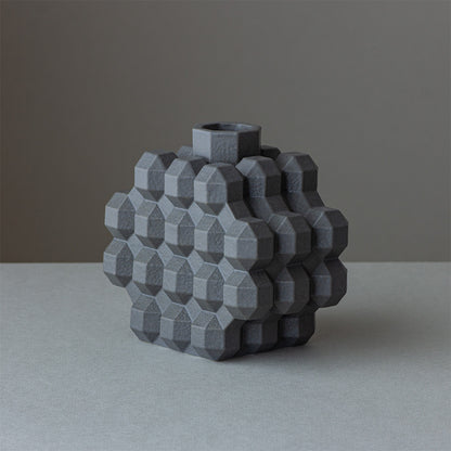 Vase Polygon low/ Gray