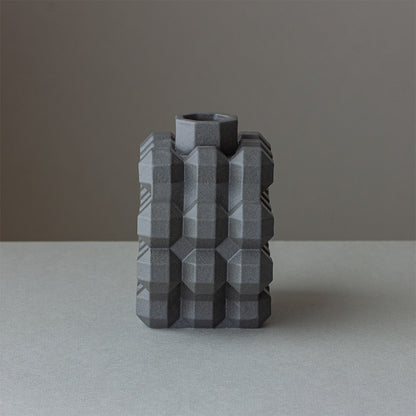 Vase Polygon low/ Gray