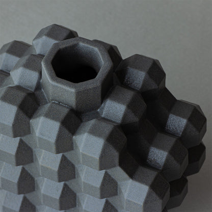 Vase Polygon low/ Gray